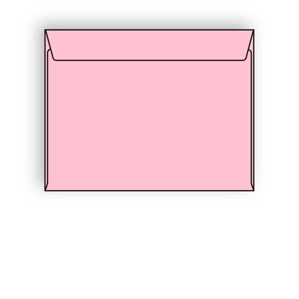 Open Side Booklet Envelopes, 9" x 12", 28#, Recycled, Pink Pastel, Acid Free, Side Seams (Box of 500)