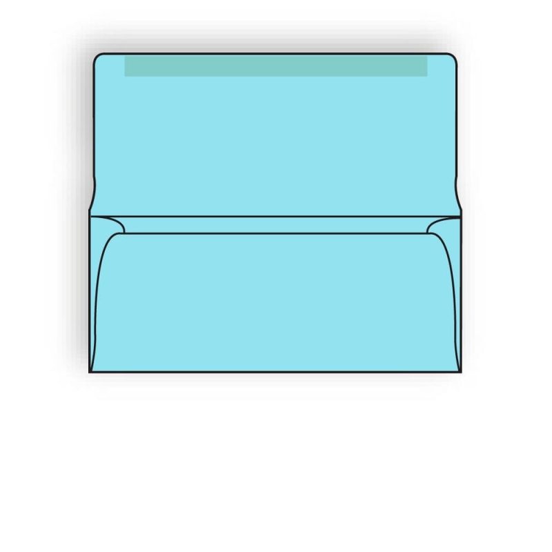 #9 Collection/Remittance Envelopes, 3-7/8" x 8-7/8" 24# Blue Pastel, Open Side, Flaps Extended (Box of 500)
