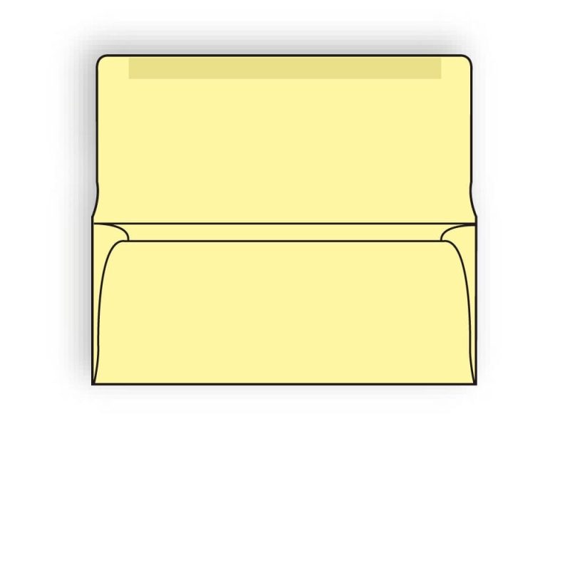 #9 Collection/Remittance Envelopes, 3-7/8" x 8-7/8" 24# Canary Pastel, Open Side, Flaps Extended (Box of 500)