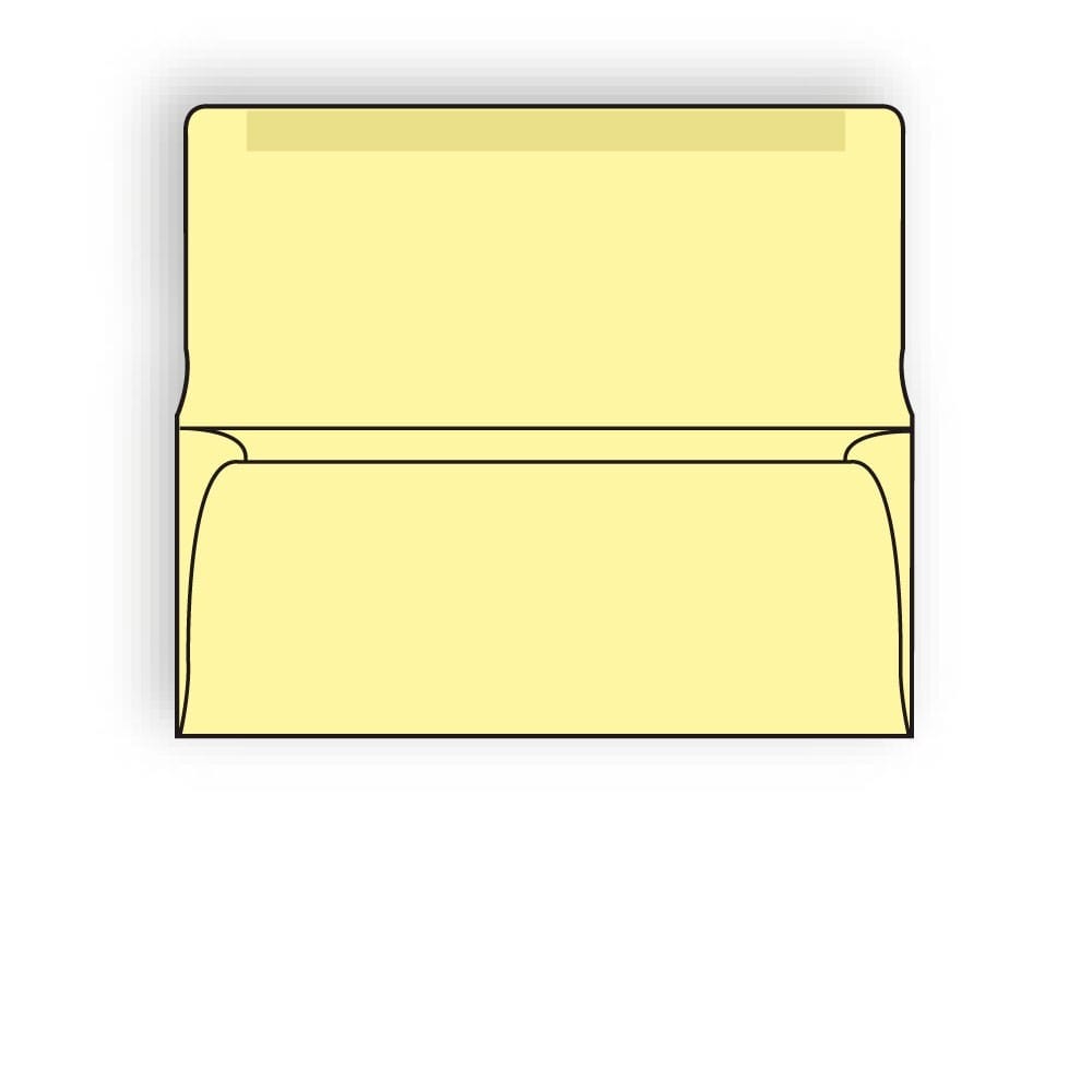 #9 Collection/Remittance Envelopes, 3-7/8" x 8-7/8" 24# Canary Pastel, Open Side, Flaps Extended (Box of 500)
