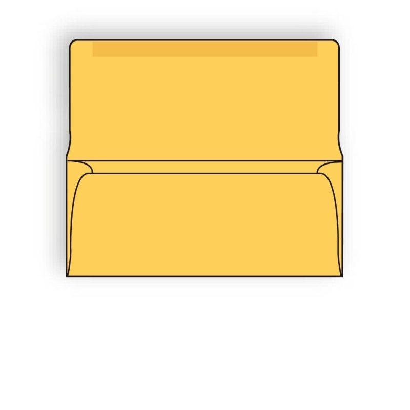 #9 Collection/Remittance Envelopes 3-7/8" x 8-7/8" 24# Goldenrod Pastel, Open Side, Flaps Extended (Box of 500)