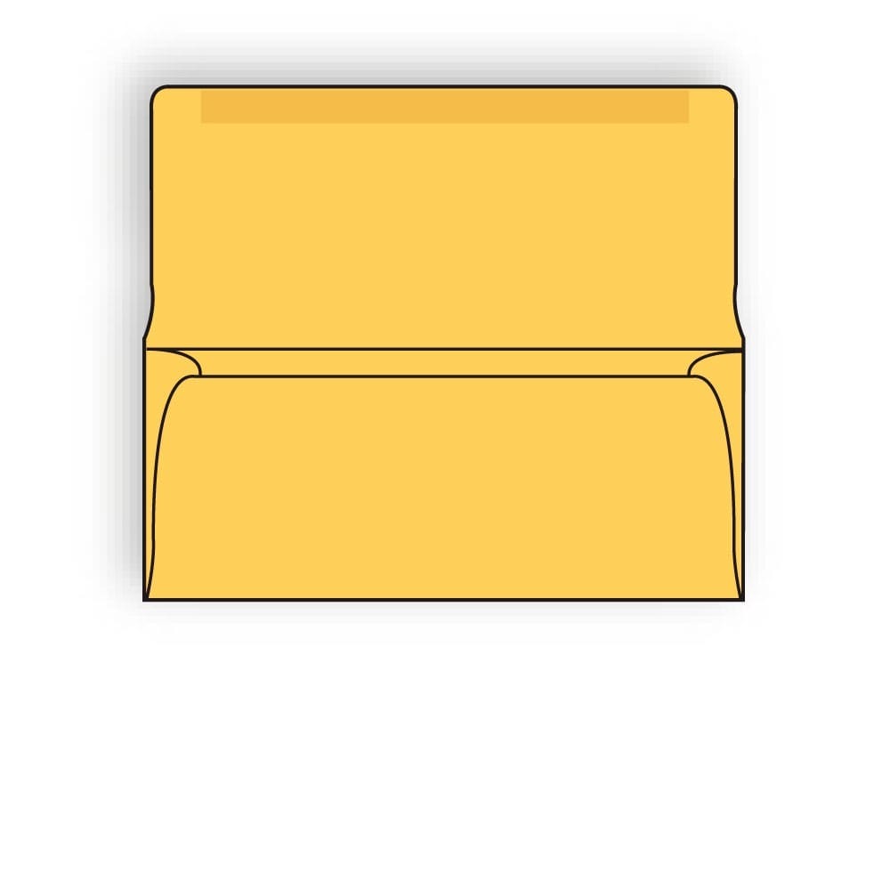 #9 Collection/Remittance Envelopes 3-7/8" x 8-7/8" 24# Goldenrod Pastel, Open Side, Flaps Extended (Box of 500)