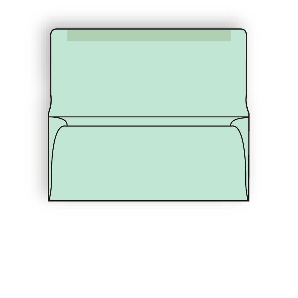 #9 Collection/Remittance Envelopes, 3-7/8" x 8-7/8" 24# Green Pastel, Open Side, Flaps Extended (Box of 500)