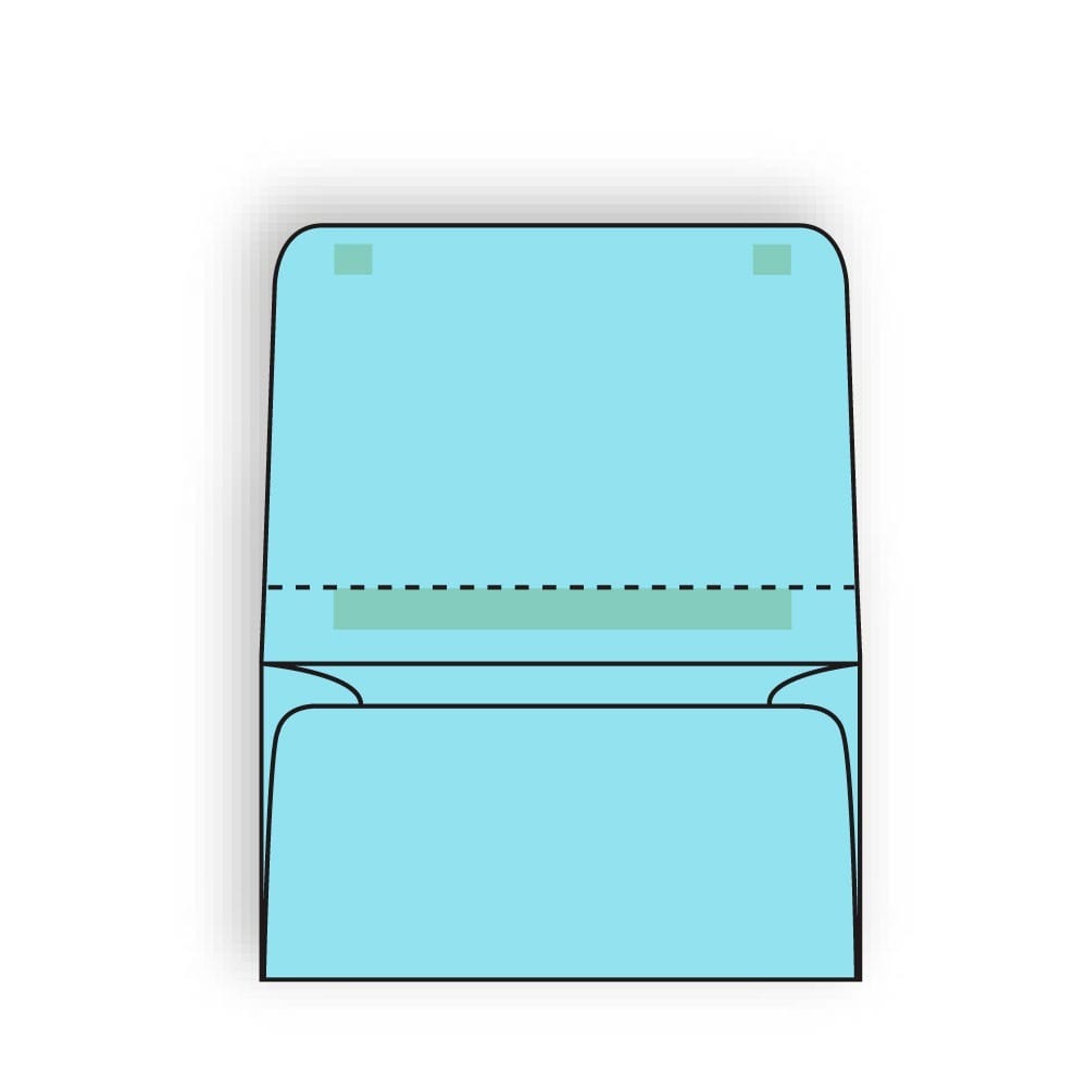 Open Side Dual Purpose Mailer Envelopes, 4-1/4" x 6-1/2", 24# Blue Pastel, Large Flaps w/ Spot Seal & Perf (Box of 500)