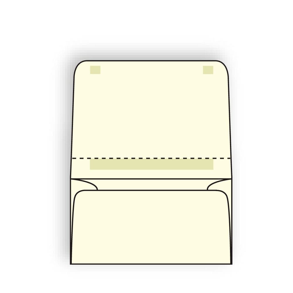 Open Side Dual Purpose Mailer Envelopes, 4-1/4" x 6-1/2", 24# Creme Pastel, Large Flaps w/ Spot Seal & Perf (Box of 500)