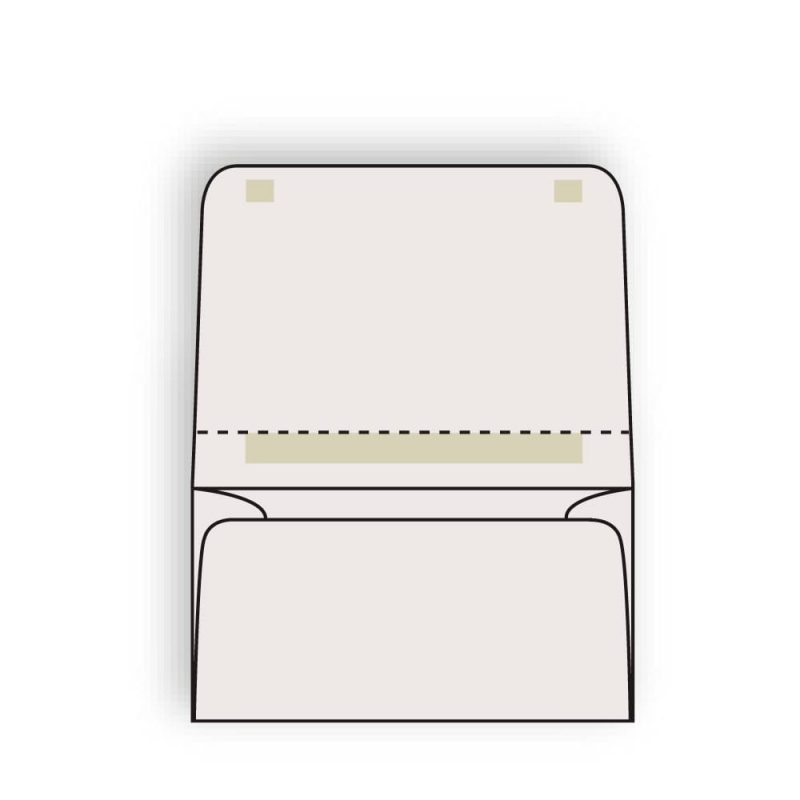 Open Side Dual Purpose Mailer Envelopes, 4-1/4" x 6-1/2", 24#, Gray Pastel, Large Flaps with Spot Seal and Perforation (Box of 500)