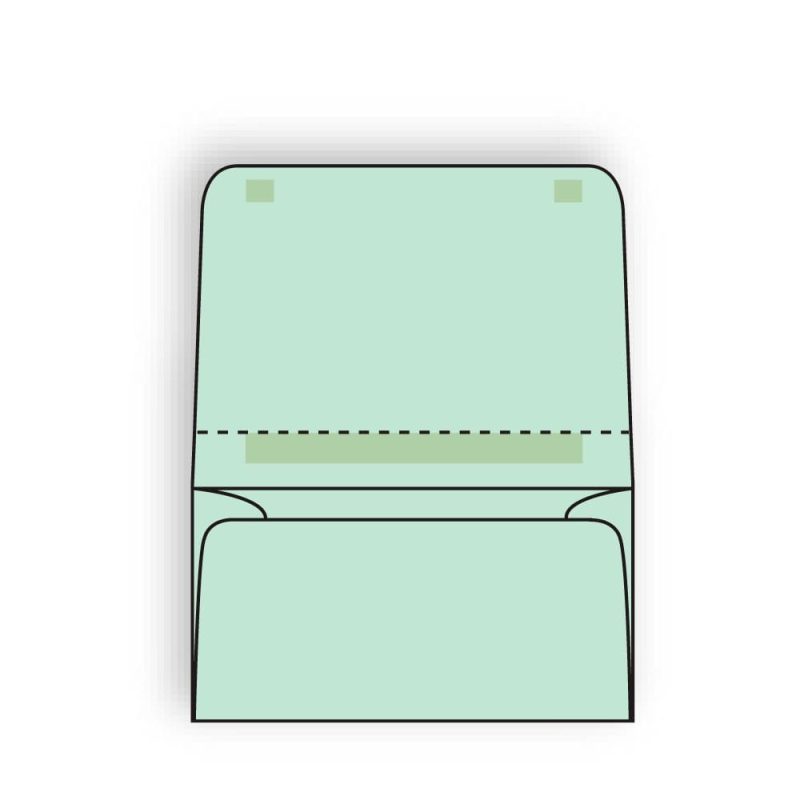 Open Side Dual Purpose Mailer Envelopes, 4-1/4" x 6-1/2", 24# Green Pastel, Large Flaps w/ Spot Seal & Perf (Box of 500)
