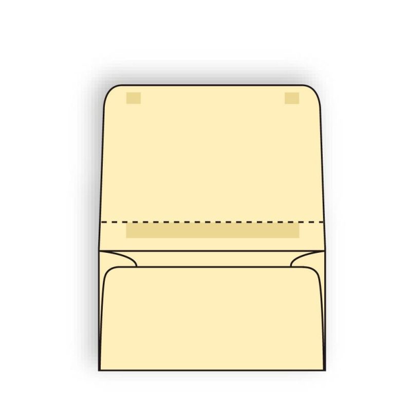 Open Side Dual Purpose Mailer Envelopes, 4-1/4" x 6-1/2", 24#, Ivory Pastel, Large Flaps with Spot Seal and Perforation (Box of 500)
