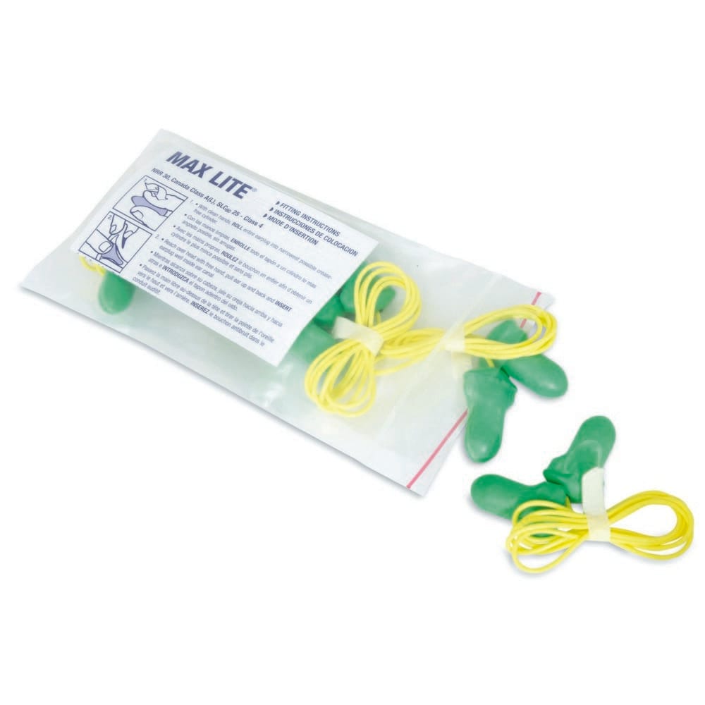 Howard Leight Max Lite Corded Ear Plug, 30 NRR (100 per Box, 10 Boxes per Case)