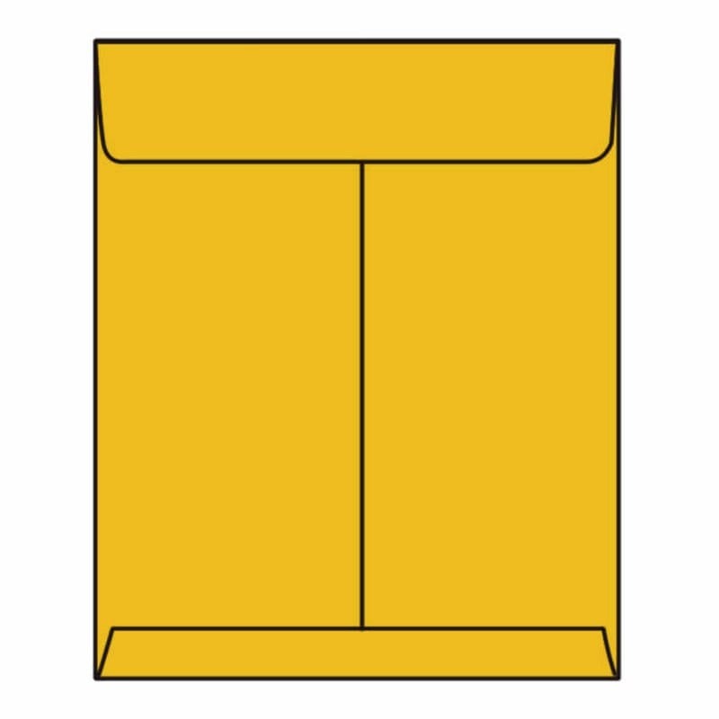 Open End Catalog Envelopes, 7" x 10", 24#, Tan / Brown Kraft, Center Seam (Box of 500) - Image 2