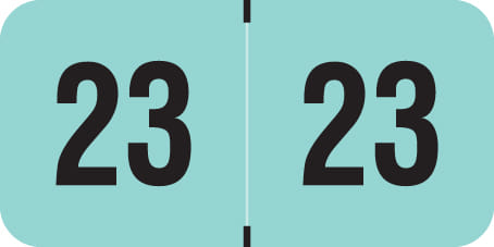 Reynolds & Reynolds Compatible "23" Yearband Labels, 1-1/2" X 3/4" - 500 per Roll