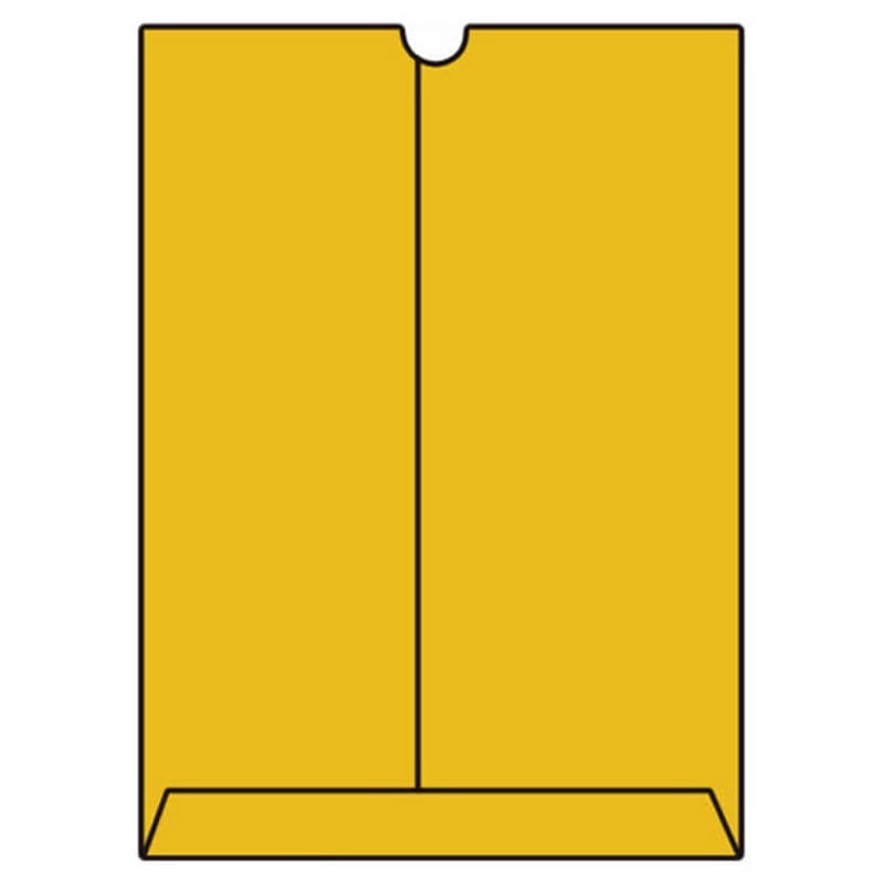Open End X-Ray Envelopes, 14-1/2" x 17-1/2", 32#, Tan / Brown Kraft, Center Seam, Thumb Cut (Box of 100) - Image 2