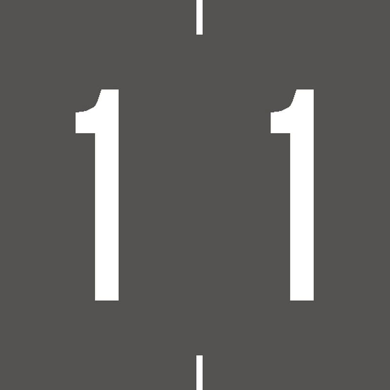 Ames Compatible "1" Numeric Labels, Laminated Stock, 1-7/8" X 1-7/8" Individual Numbers - Roll of 500 - Image 2