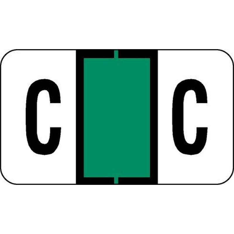 Tab 0200 Compatible "C" Labels, Laminated Stock, 15/16" X 1-5/8", Individual Letters - Pack of 240