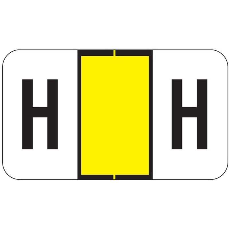 Jeter 0200 Compatible "H" Labels, Laminated Stock, 15/16" X 1-5/8" Individual Letters - Roll of 500 - Image 2