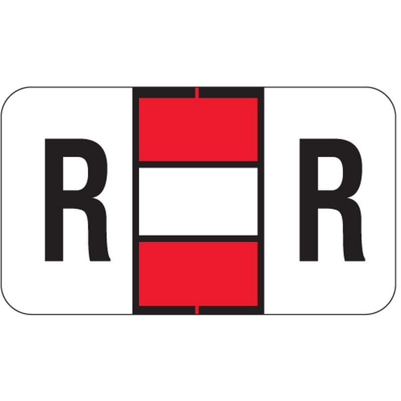 Jeter 0200 Compatible "R" Labels, Laminated Stock, 15/16" X 1-5/8" Individual Letters - Roll of 500 - Image 2