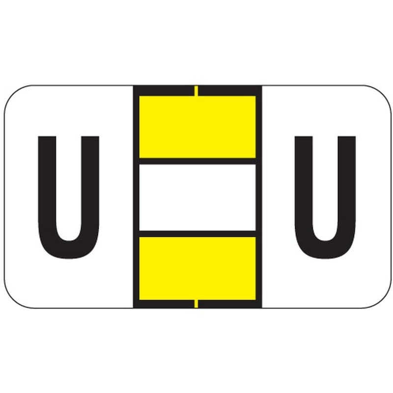 Jeter 0200 Compatible "U" Labels, Laminated Stock, 15/16" X 1-5/8" Individual Letters - Roll of 500 - Image 2