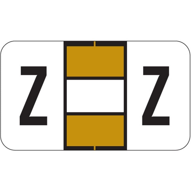 Jeter 0200 Compatible "Z" Labels, Laminated Stock, 15/16" X 1-5/8" Individual Letters - Roll of 500