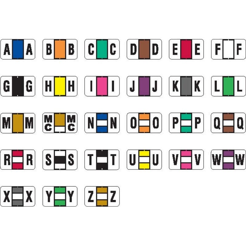 Jeter 0200 Compatible Alpha Labels, Laminated Stock, 15/16" X 1-5/8" Individual Letters - Roll of 500
