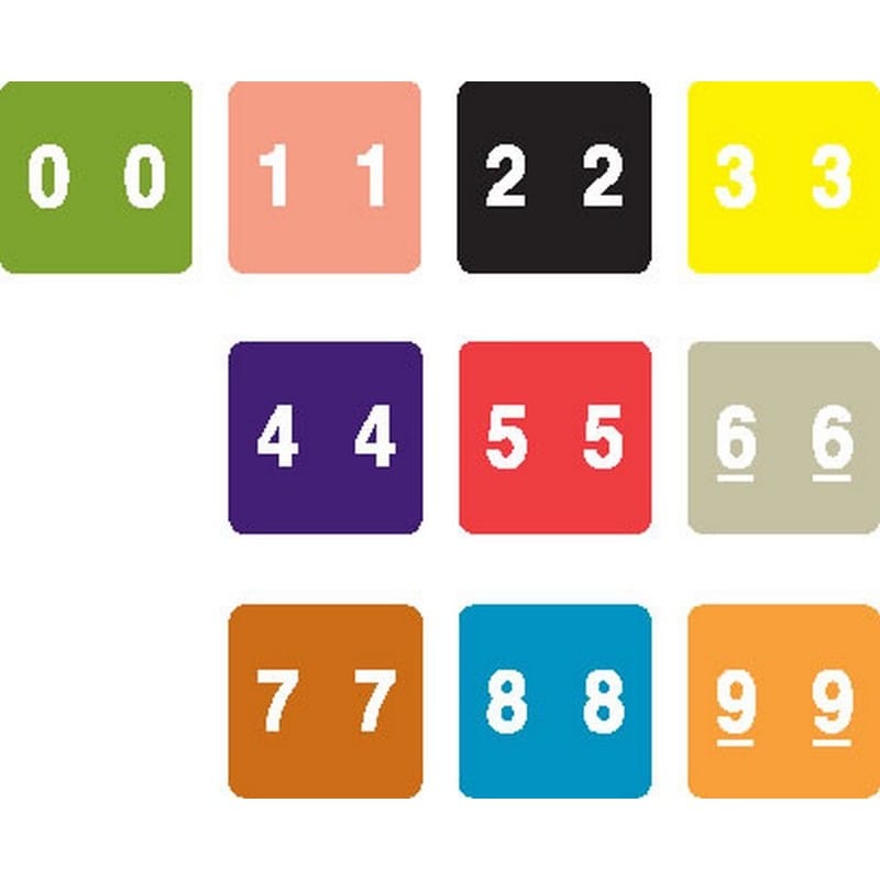 Acme Compatible Numeric Labels, Laminated Stock, 1-1/2" X 1-1/2" Individual Numbers - Roll of 500 - Image 2
