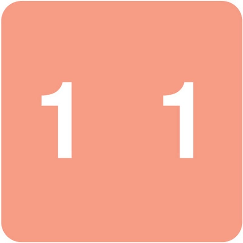 Data Visible Acme Compatible "1" Numeric Labels, Laminated Stock, 1-1/2" X 1-1/2" Individual Numbers - Roll of 500 - Image 2