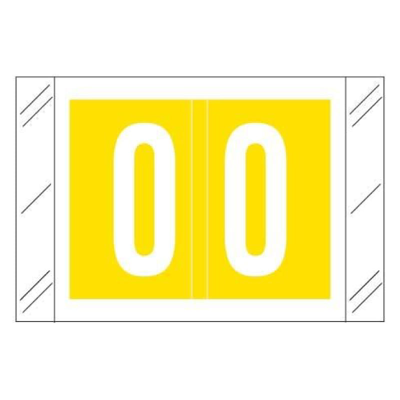 Tabbies Compatible "0" Numeric Labels, Laminated Stock, 1" X 1-1/2" Individual Numbers - Roll of 500