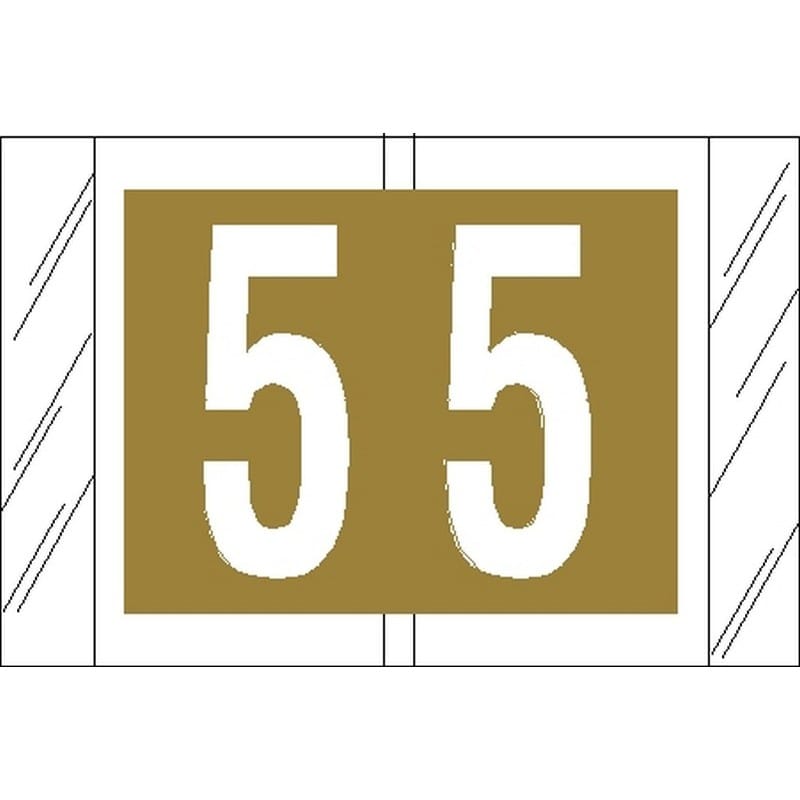 Tabbies Compatible "5" Numeric Labels, Laminated Stock, 1" X 1-1/2" Individual Numbers - Roll of 500