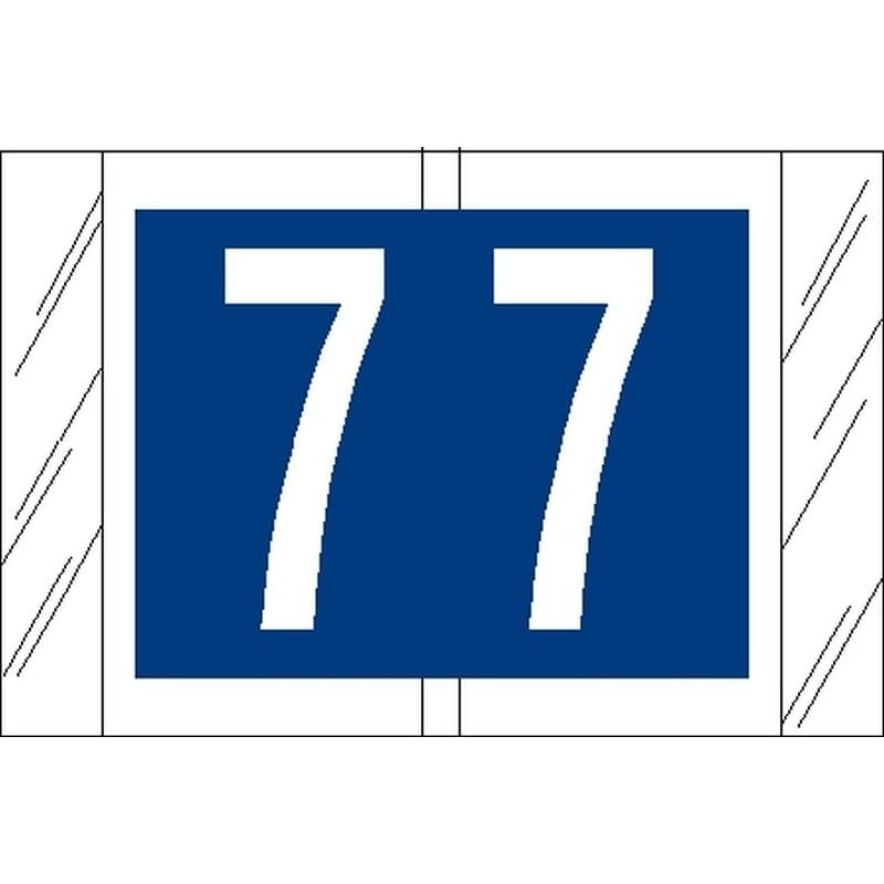 Tabbies Compatible "7" Numeric Labels, Laminated Stock, 1" X 1-1/2" Individual Numbers - Roll of 500