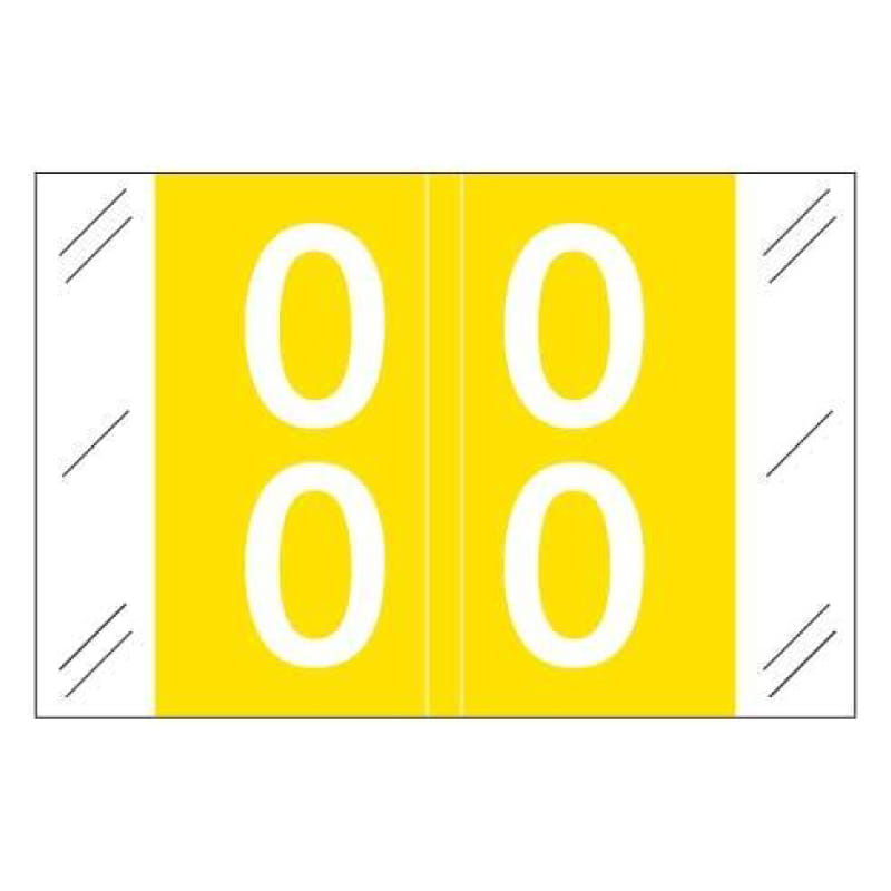 Tabbies Compatible Double Digit "00" Labels, Laminated Stock, 1" X 1-1/2" Individual Numbers - Roll of 500