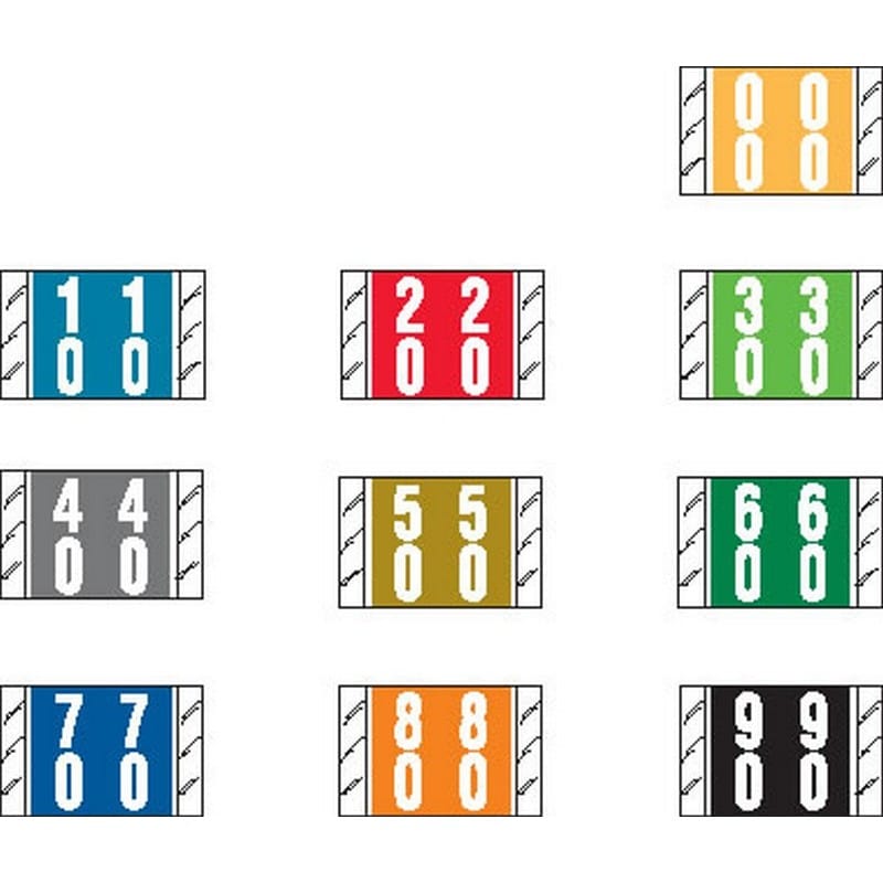 Tabbies Compatible Double Digit Labels, Laminated Stock, 1" X 1-1/2" Individual Numbers - Roll of 500 - Image 2