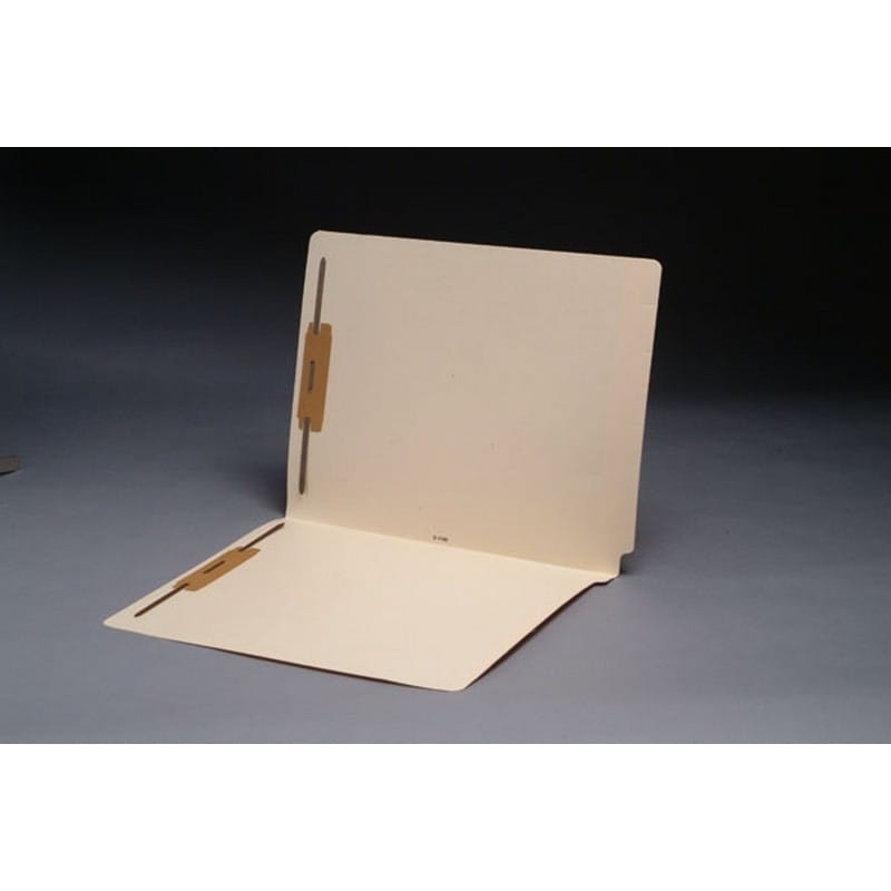 11pt Manila Folders, Full Cut 2-Ply END TAB, Letter Size, Fastener Pos #1 & #3 (Box of 50)