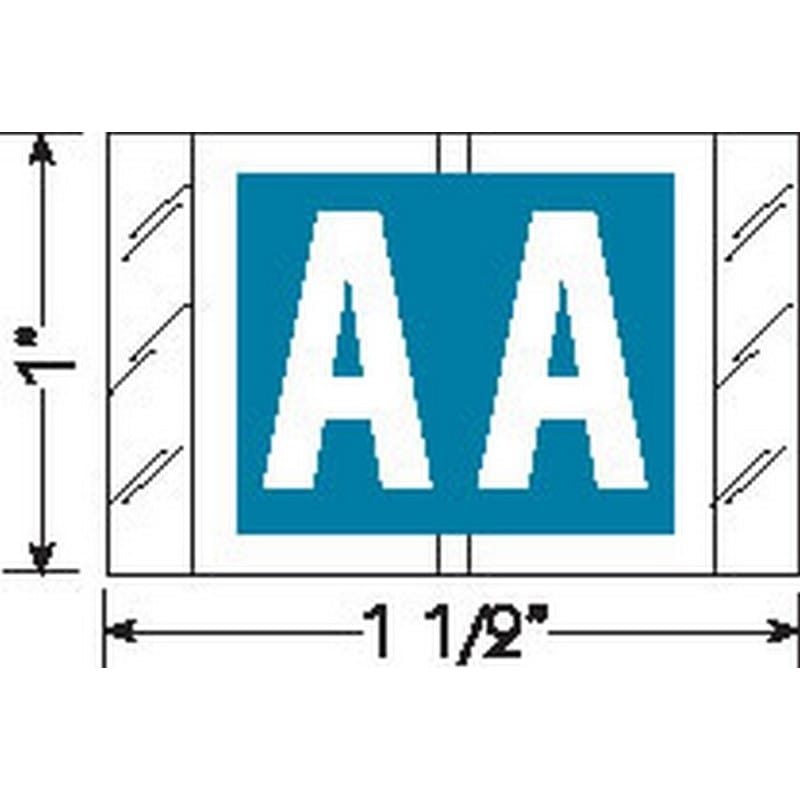 Tabbies Compatible "A" Labels, Laminated Stock, 1" X 1-1/2" Individual Letters - Roll of 500