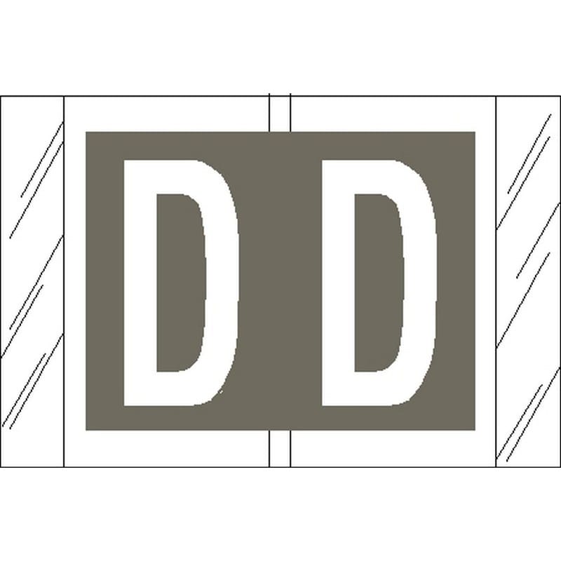 Tabbies Compatible "D" Labels, Laminated Stock, 1" X 1-1/2" Individual Letters - Roll of 500