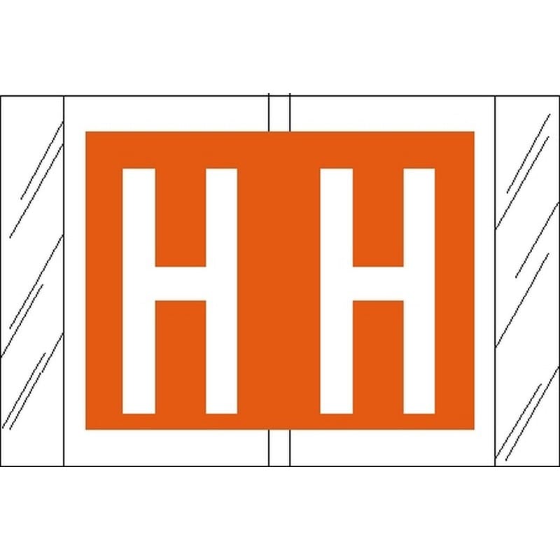 Tabbies Compatible "H" Labels, Laminated Stock, 1" X 1-1/2" Individual Letters - Roll of 500 - Image 2