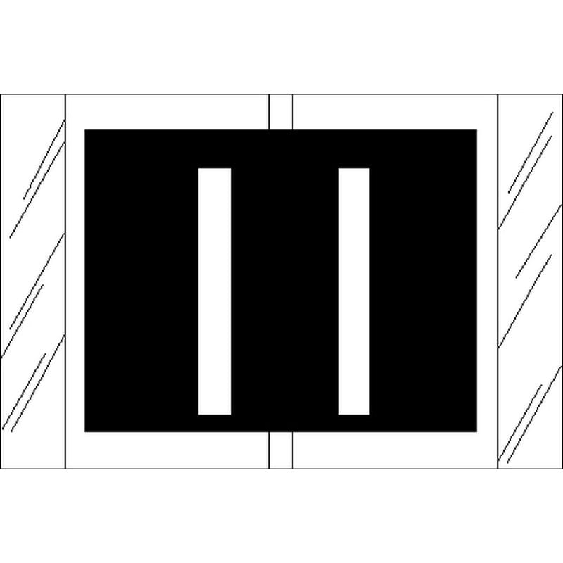 Tabbies Compatible "I" Labels, Laminated Stock, 1" X 1-1/2" Individual Letters - Roll of 500
