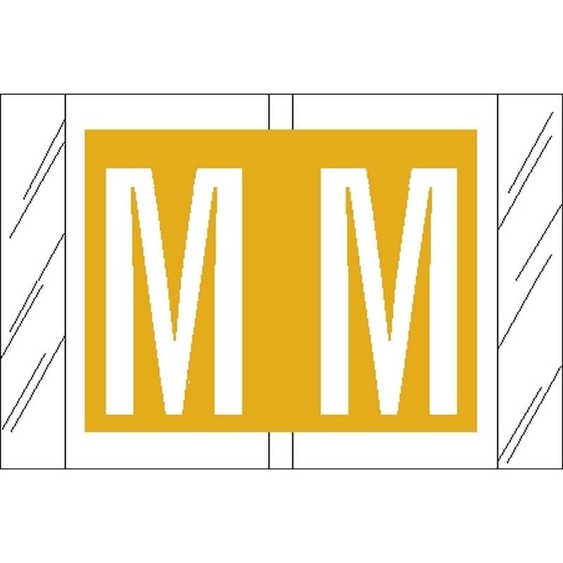 Tabbies Compatible "M" Labels, Laminated Stock, 1" X 1-1/2" Individual Letters - Roll of 500 - Image 2