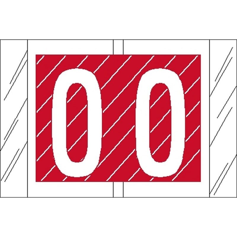 Tabbies Compatible "O" Labels, Laminated Stock, 1" X 1-1/2" Individual Letters - Roll of 500