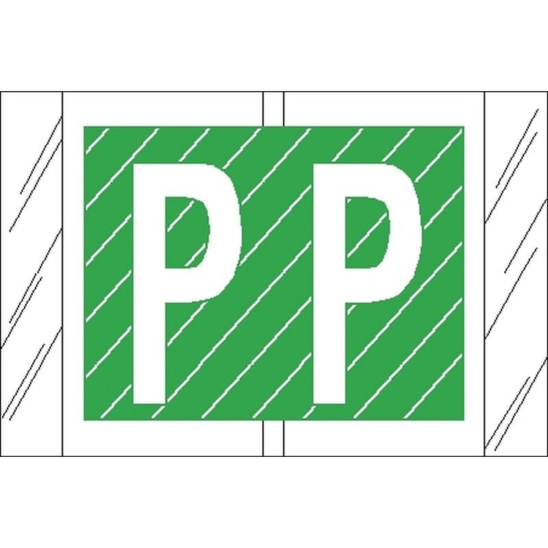 Tabbies Compatible "P" Labels, Laminated Stock, 1" X 1-1/2" Individual Letters - Roll of 500 - Image 2