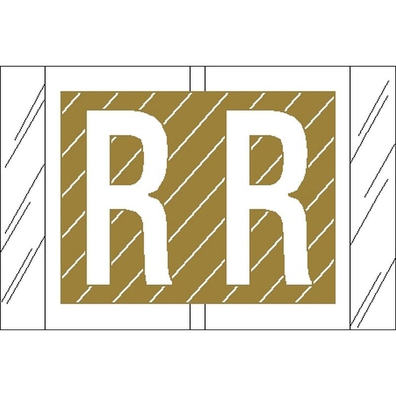 Tabbies Compatible "R" Labels, Laminated Stock, 1" X 1-1/2" Individual Letters - Roll of 500 - Image 2