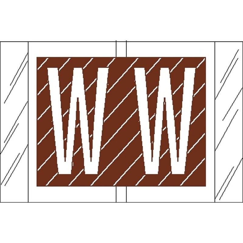 Tabbies Compatible "W" Labels, Laminated Stock, 1" X 1-1/2" Individual Letters - Roll of 500 - Image 2