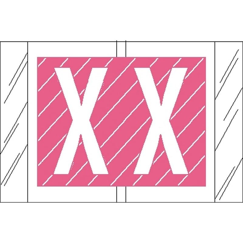 Tabbies Compatible "X" Labels, Laminated Stock, 1" X 1-1/2" Individual Letters - Roll of 500 - Image 2