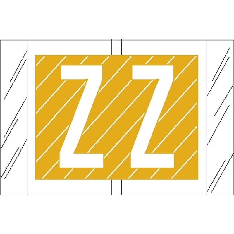Tabbies Compatible "Z" Labels, Laminated Stock, 1" X 1-1/2" Individual Letters - Roll of 500