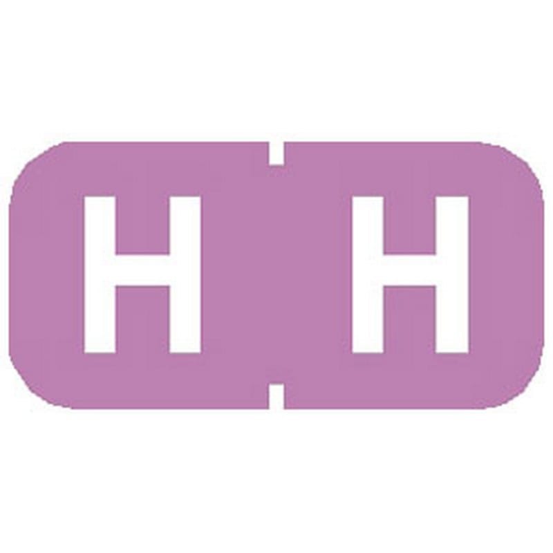 Tab Compatible Mini "H" Labels, Vinyl Kimdura Stock, 1/2" X 1" Individual Letters - Roll of 500