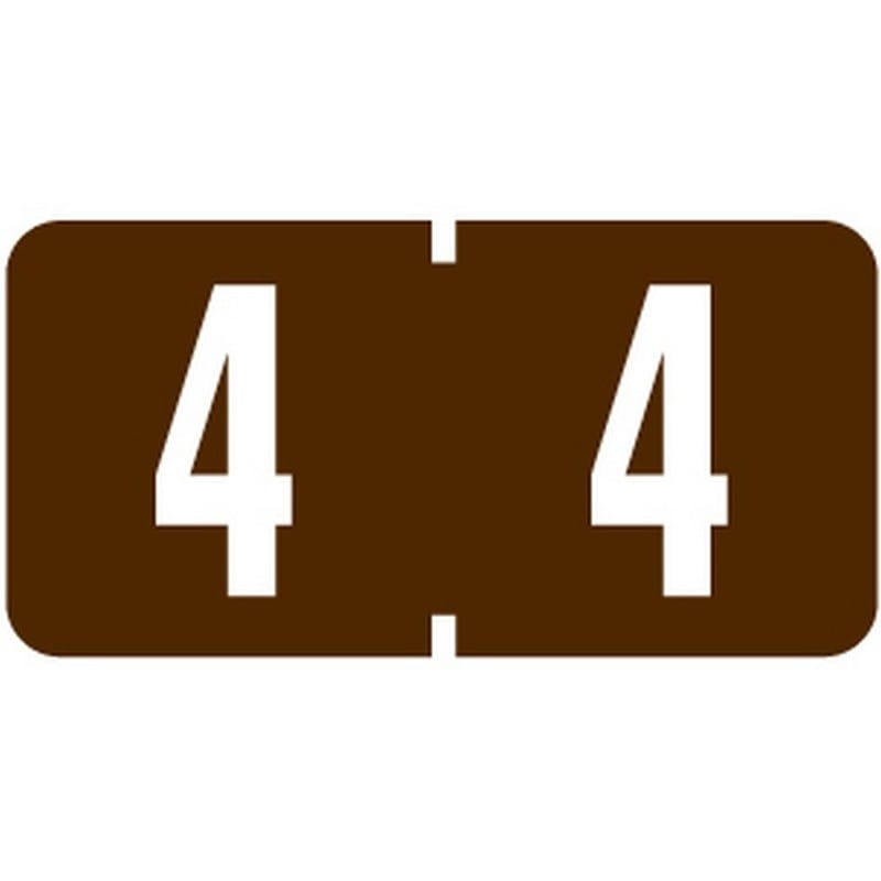 Tab Compatible Mini Numeric "4" Labels, Vinyl Kimdura Stock, 1/2" X 1" Individual Numbers - Roll of 1000 - Image 2