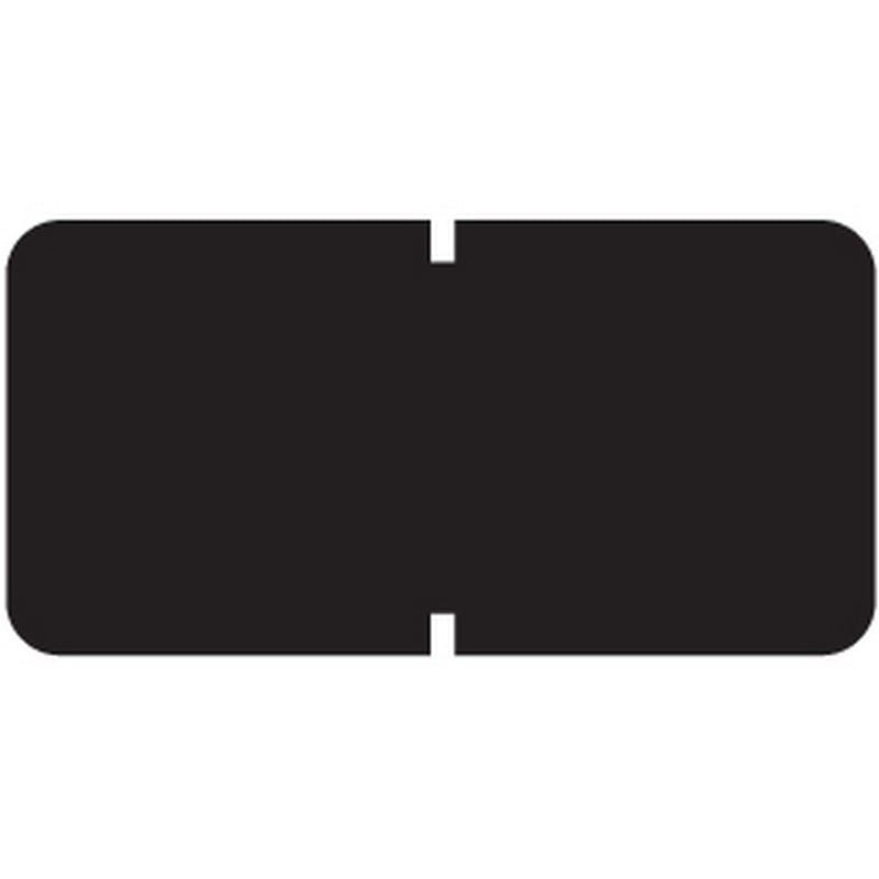 Tab Compatible Solid Black Labels, Vinyl Kimdura Stock, 1/2" X 1" Individual Colors - Roll of 1000
