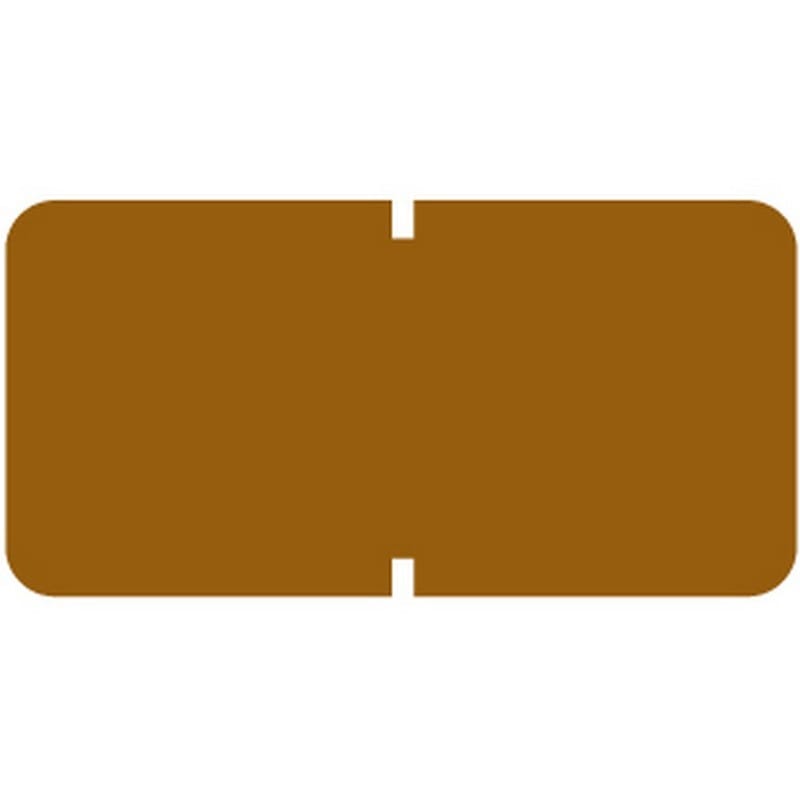 Tab Compatible Solid Brown Labels, Vinyl Kimdura Stock, 1/2" X 1" Individual Colors - Roll of 1000