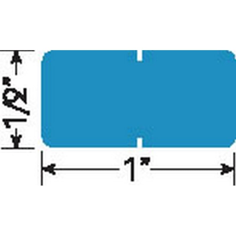 Tab Compatible Solid Dark Blue Labels, Vinyl Kimdura Stock, 1/2" X 1" Individual Colors - Roll of 1000 - Image 2