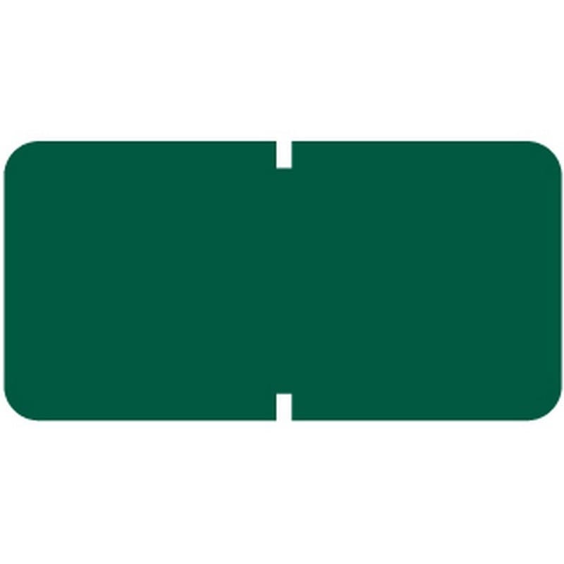 Tab Compatible Solid Dark Green Labels, Vinyl Kimdura Stock, 1/2" X 1" Individual Colors - Roll of 1000