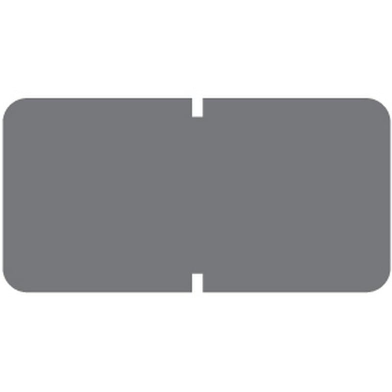 Tab Compatible Solid Gray Labels, Vinyl Kimdura Stock, 1/2" X 1" Individual Colors - Roll of 1000
