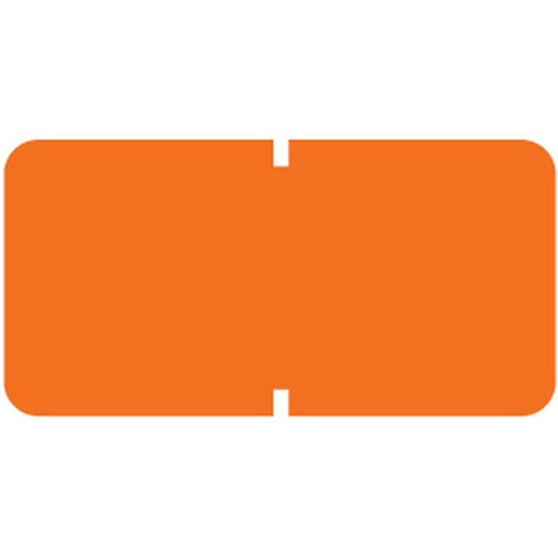 Tab Compatible Solid Orange Labels, Vinyl Kimdura Stock, 1/2" X 1" Individual Colors - Roll of 1000